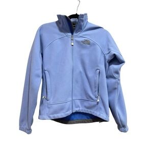 The North Face Womens Size S  Full Zip Windwall Fleece Jacket In Sky Blue
